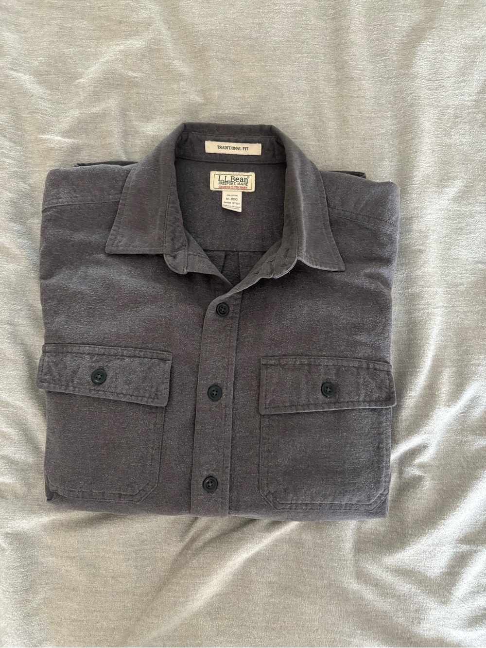 L.L. Bean Charcoal Chamois Shirt